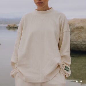 Daily Drills Oversized Thermals Set (Sweats and Crew) - WHITE